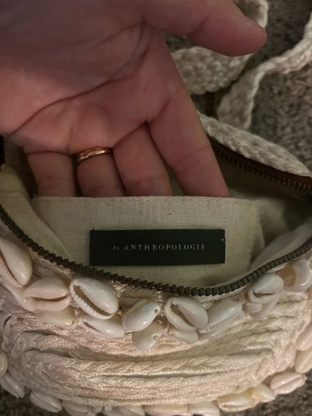 Anthropologie Seashell Fannypack/crossbody